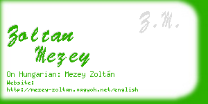 zoltan mezey business card